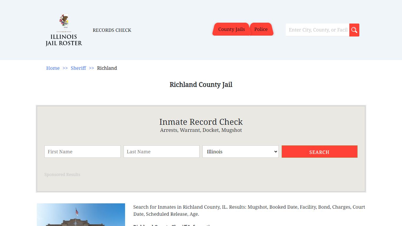 Richland County Jail - Jail Roster Search